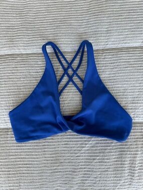 CSB Crop Shop Boutique Eva Strappy Sports Bra - Cobalt / Royal Blue